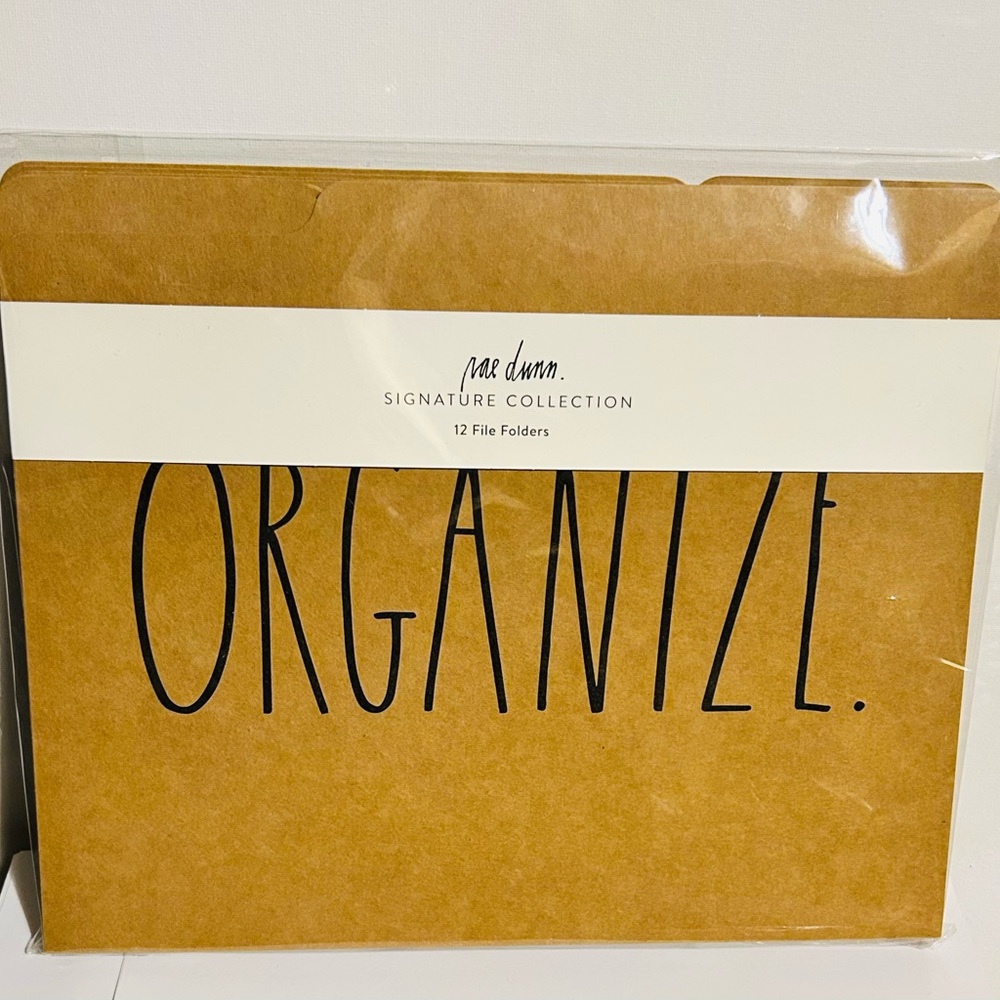 Rae Dunn Brown File Folders - 12 Pack